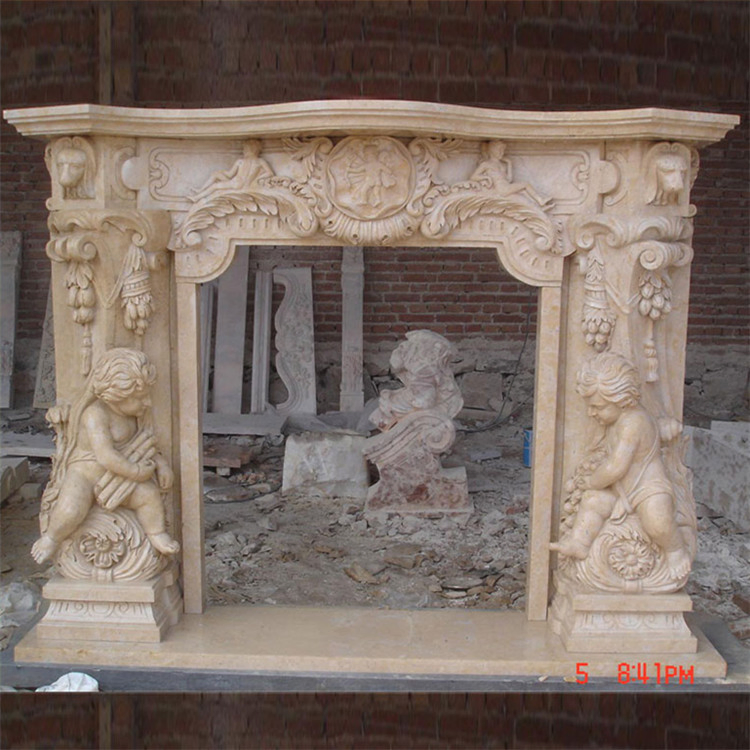Modern Indoor Decorative Natural Stone Fireplace Surround Marble for Sale