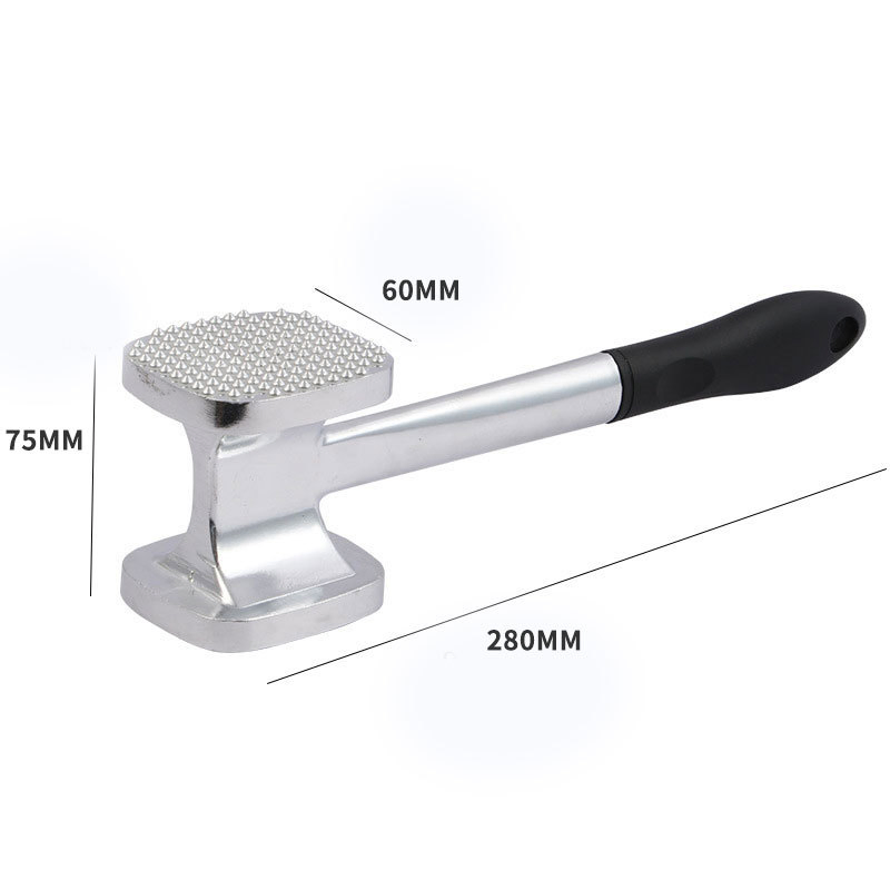 Meat Tenderizer Hammer with Comfortable-Grip Handle, Dual-Side Mallet for Kitchen, Heavy Duty Pounder for Tenderizing Steak, Beef and Fish Meat Tool