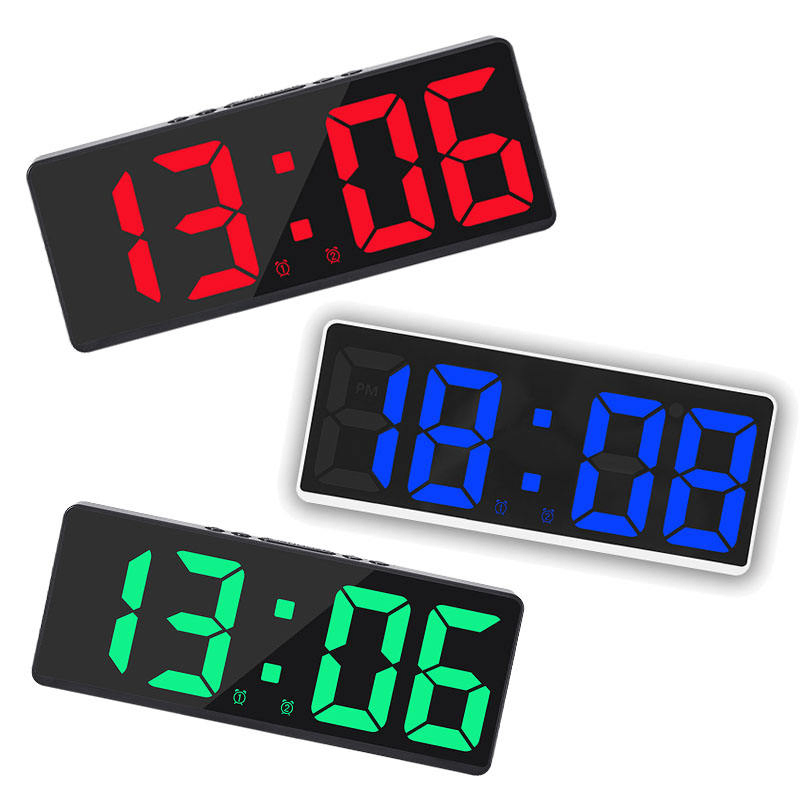 Electronic Alarm Clock USB Snooze Large LED Display for Bedroom Desktop