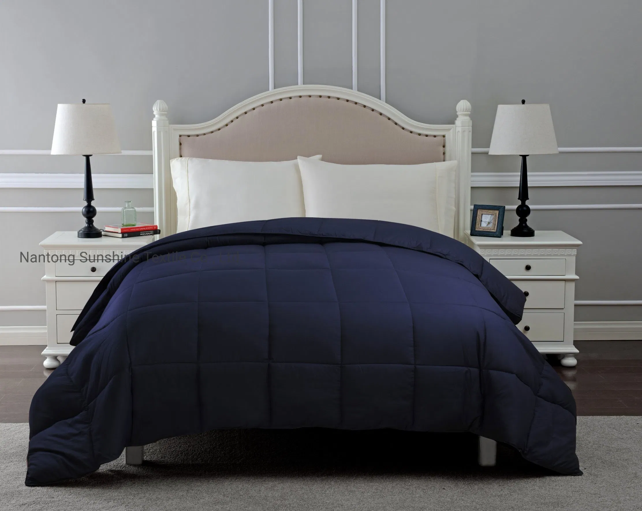 High Quality Comforter, Microfiber Shell with Box Stitched Quilt Comforter, Multi Color Super Soft Quilt
