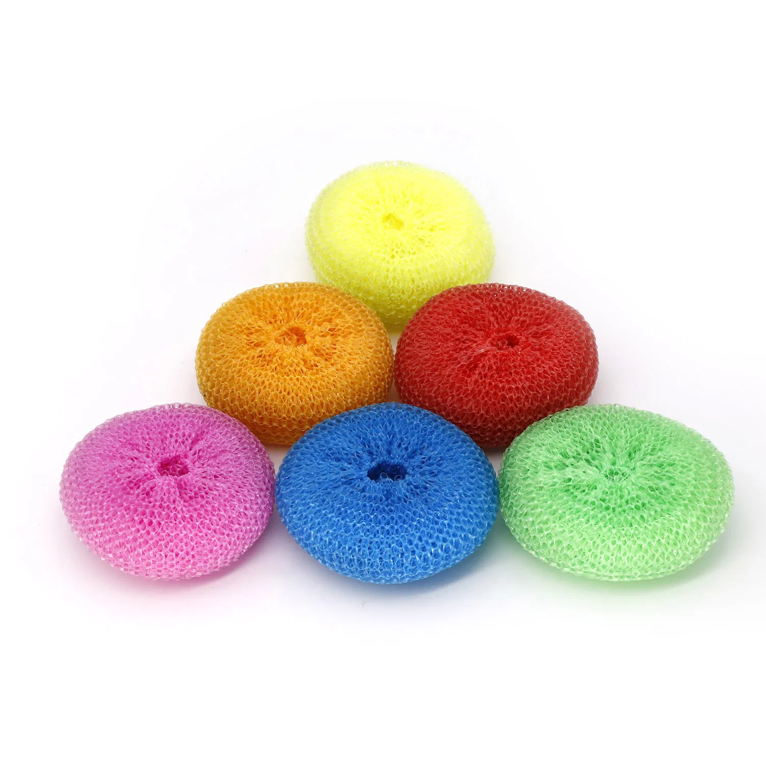 Household Daily Necessity Products Kitchen Plastic Cleaning Mesh Scourer with Cardboard Box