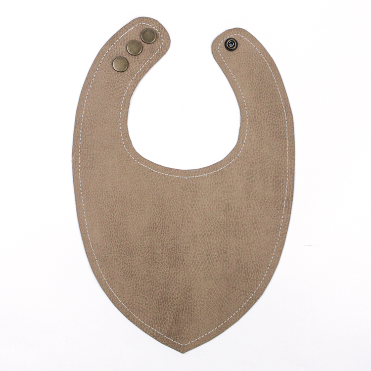 Eco-Friendly PU Leather Bib for Babies — Soft Vegan Material, Food Grade Safe, Lightweight and Washable