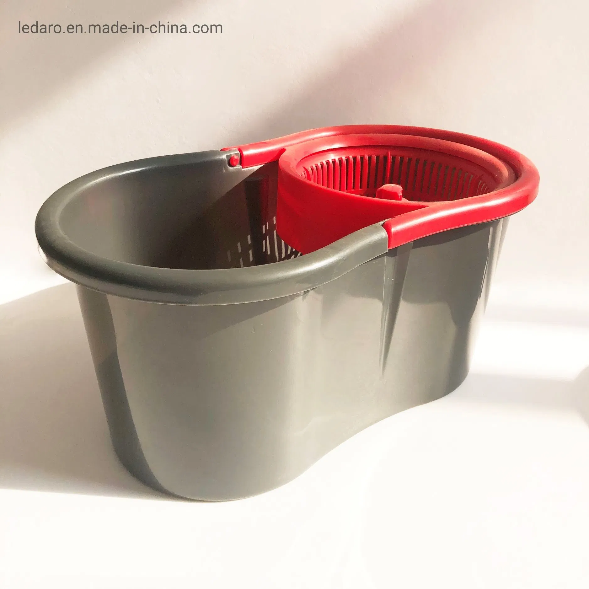 Easy Life Hand Press 360 Rotating Microfiber Spin Mop Bucket System with Spin Bucket and Wet Dry Mop