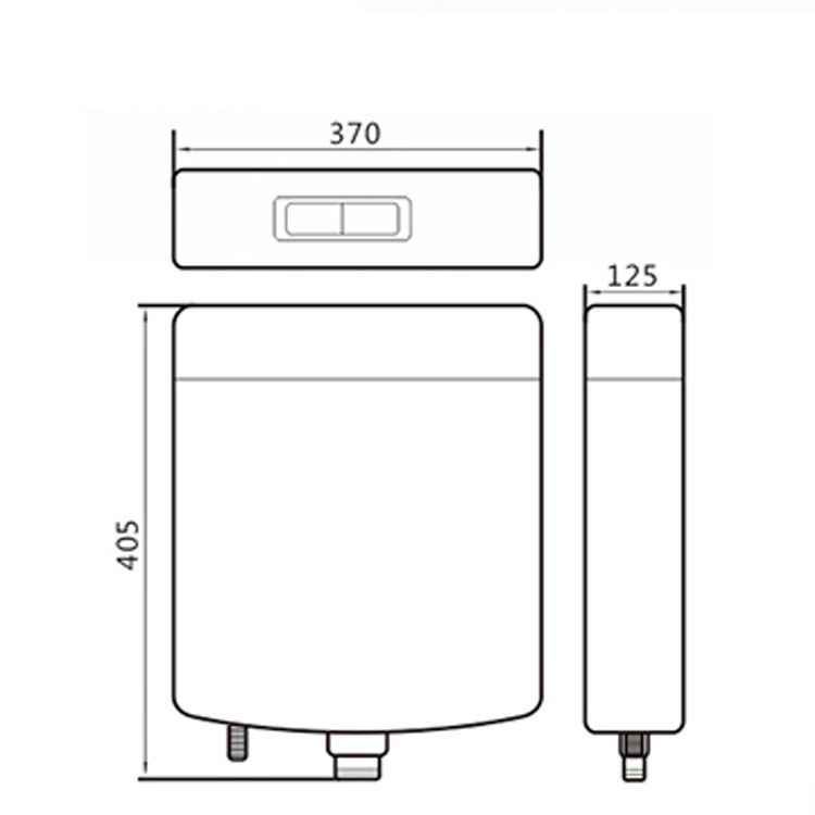 Hot Sale Wall Mounted Plastic Toilet Flushing Cistern Tank