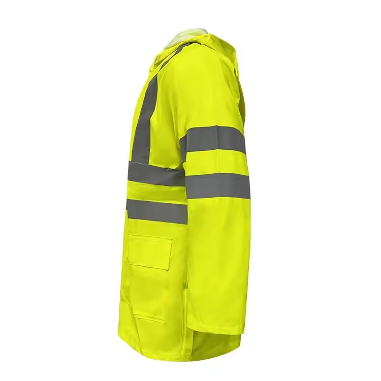 High-Visibility Waterproof Rain Jacket for All Weather Adventures