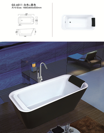 Best Quality Cheap Price Modern Design Bathtub for 1 Person (6011)