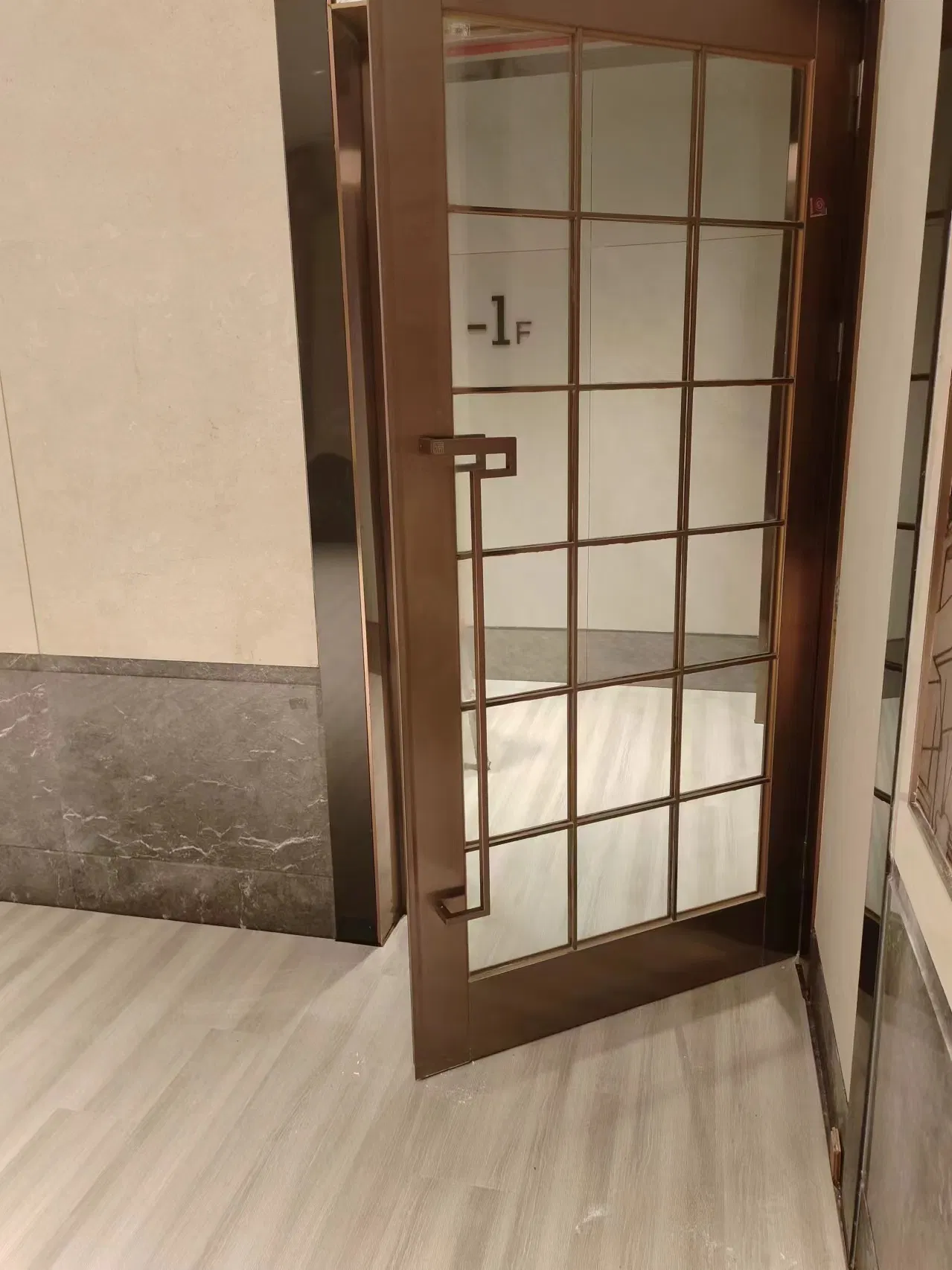 Modern Elegant Insulated Glass Door with Stainless Frame