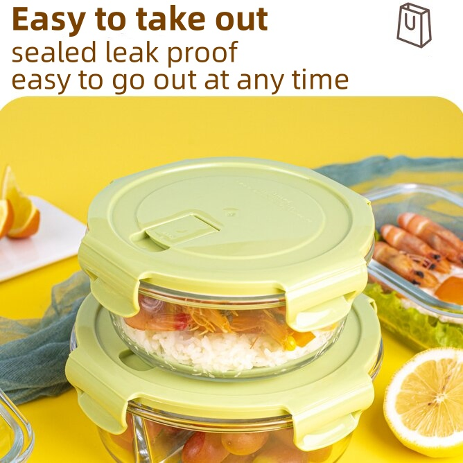 Bestfull Meal Prep Glass Lunch Box Food Storage Container Kitchenware BPA/PVC-Free Fresh Customized