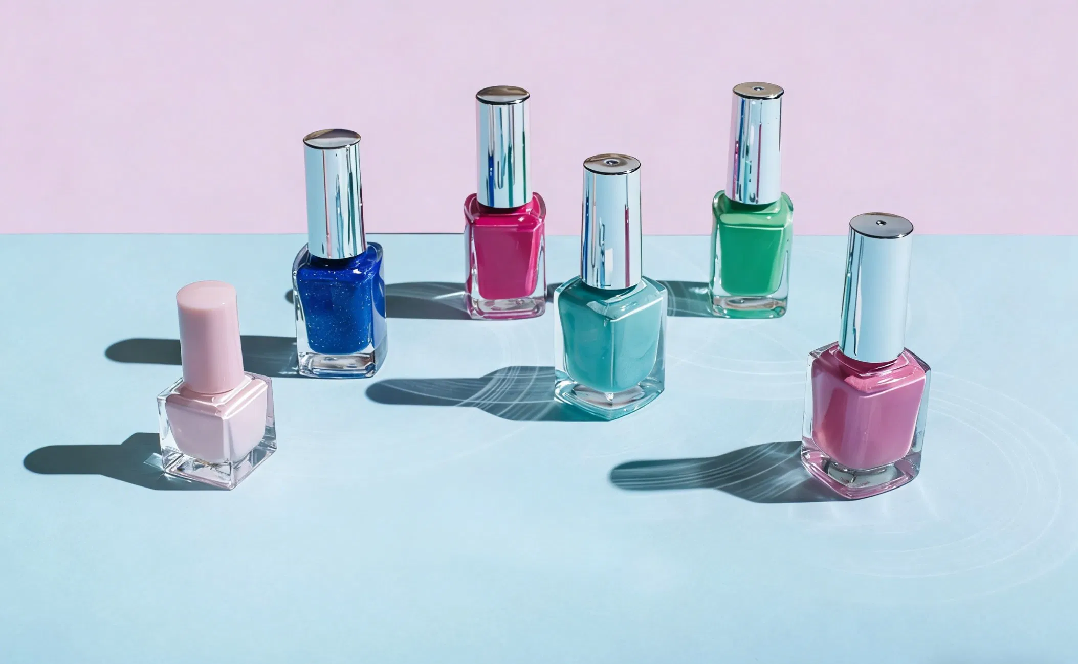 High Fashion-Forward Empty Glass Nail Polish Bottle