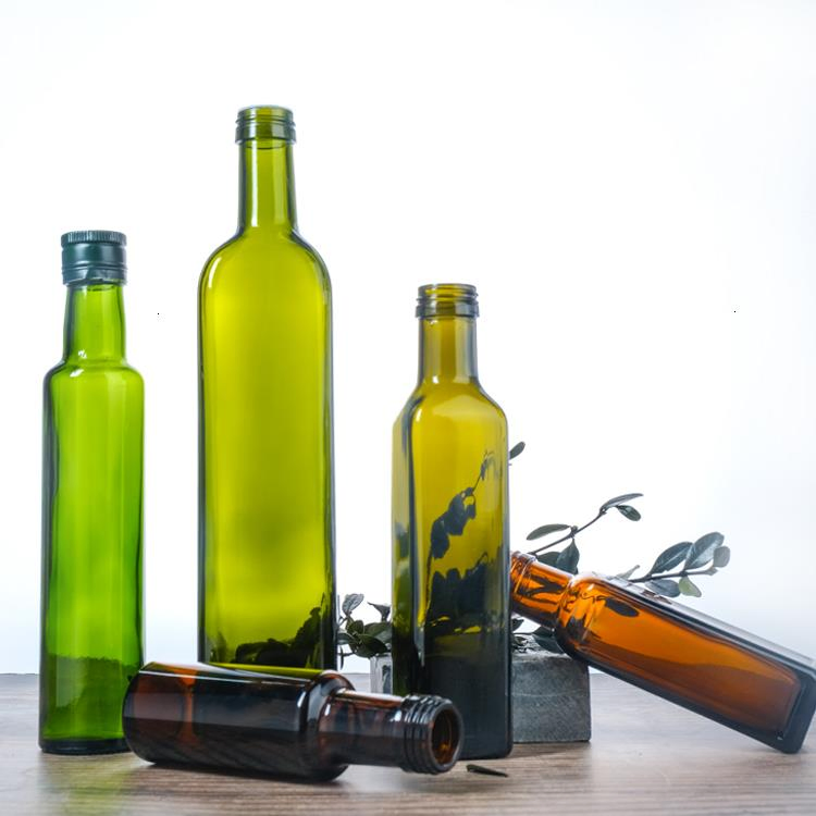 8oz 16oz Round Square Glass Olive Oil Bottle for Kitchen