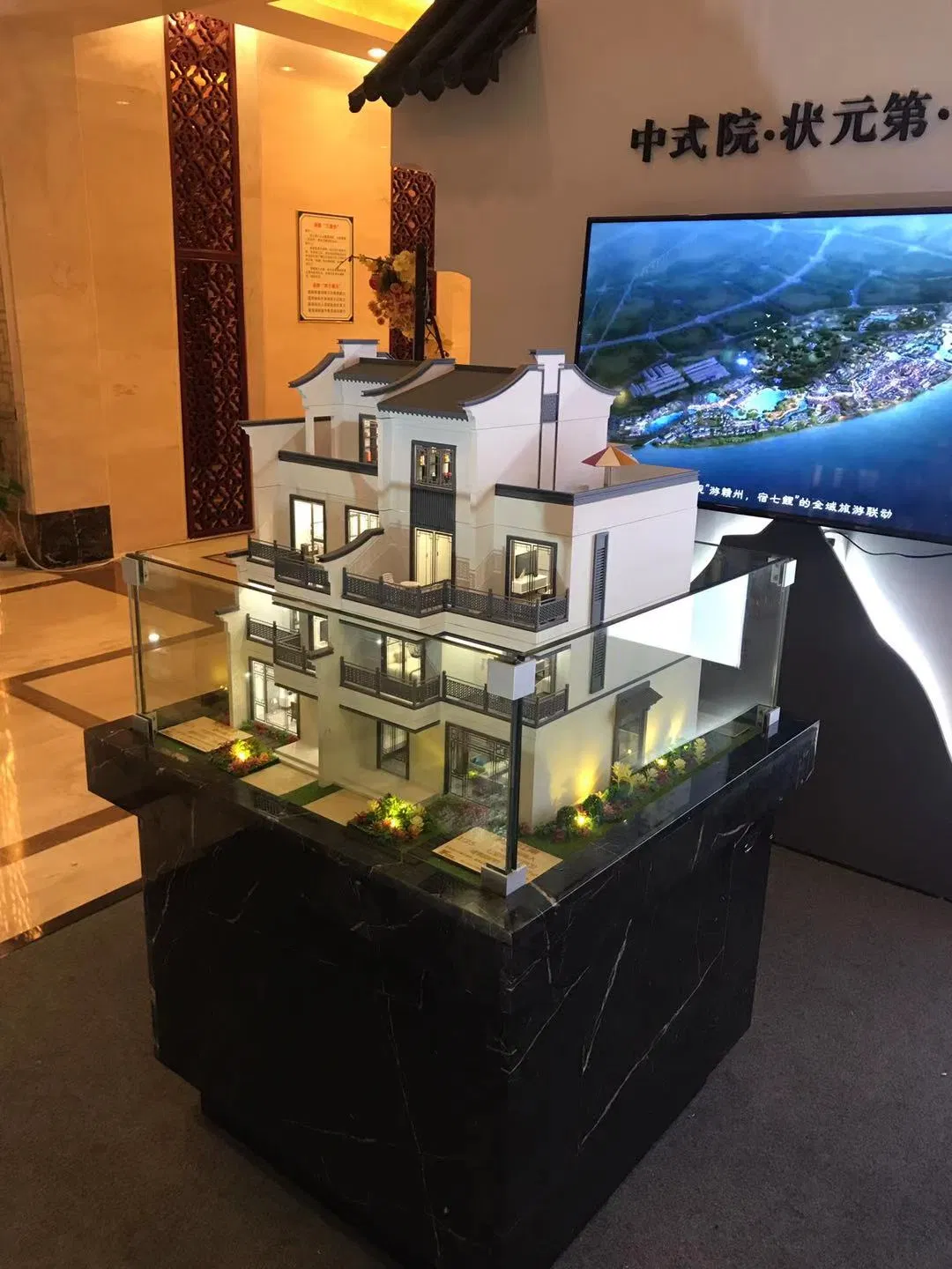 High End Modern Professional Customized Apartment Building Model with Lighting Display