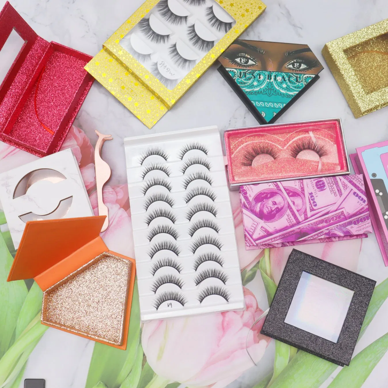 Faux Mink Cat Eye Doll Eye Spiky Eyelash Fluffy Feathery Easy to Apply False Lashes with Factory Price for Makeup