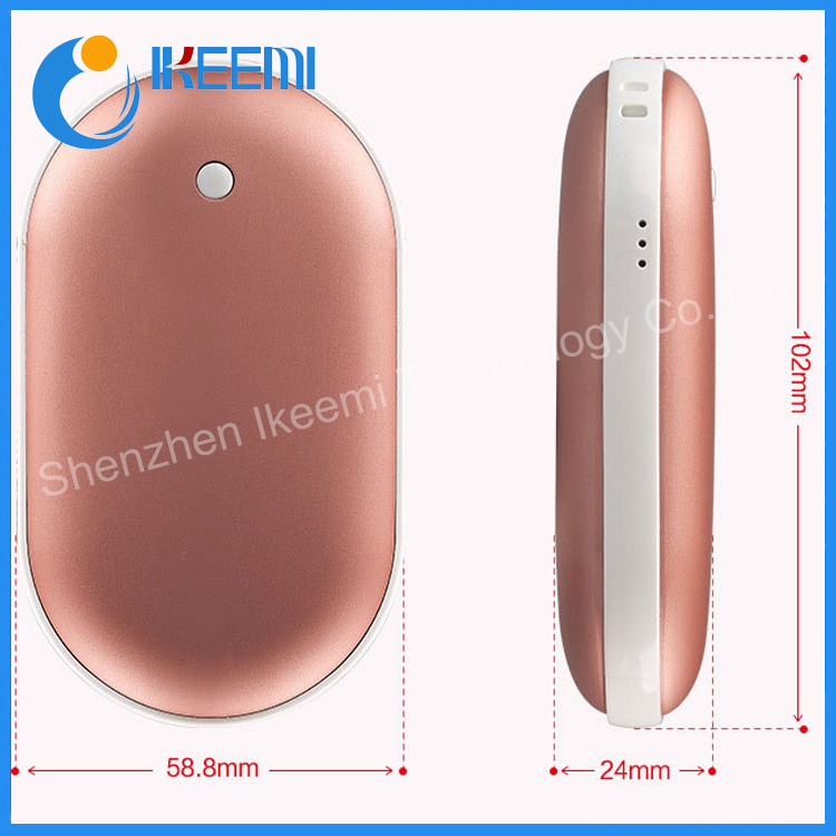Mini 5V USB Winter Power Bank Double Heating