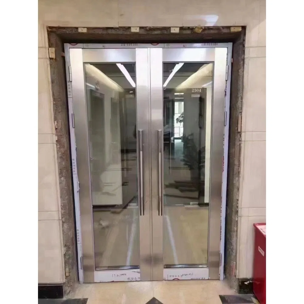 Premium Stylish Glass Fire Door - Grade a/B/C Fireproof Stainless Steel Model