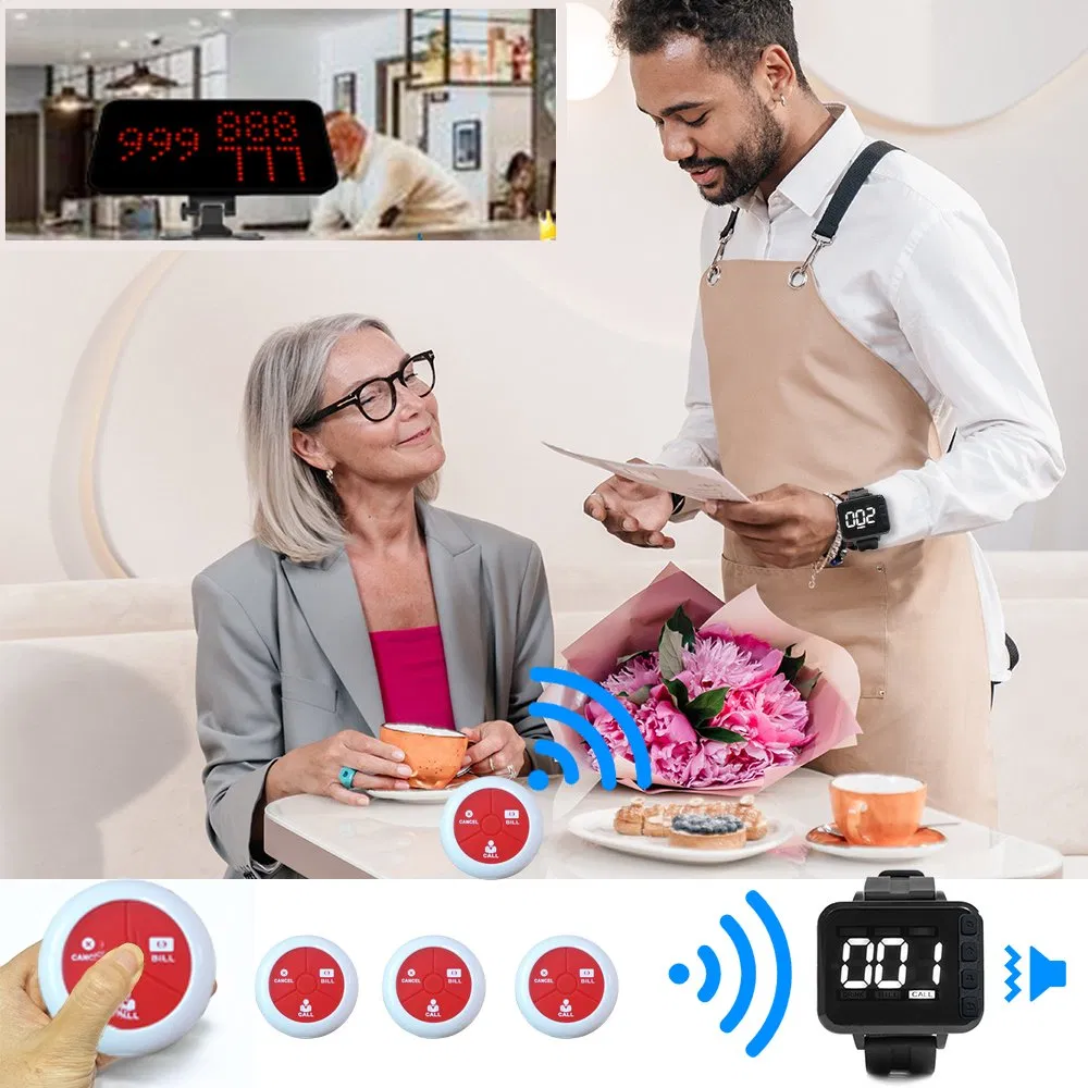 Restaurant Pager Wireless Calling System Restaurant Waiter Call Watch