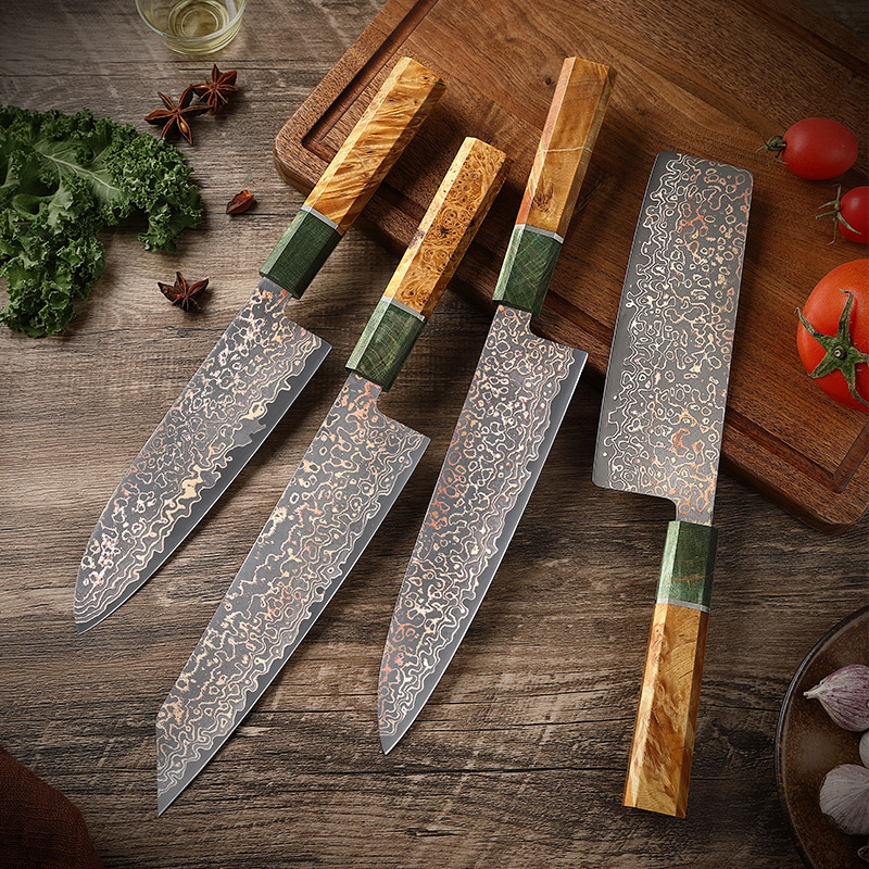 Японский нож DS-2934Q из дамасской стали VG10, 8 дюймов