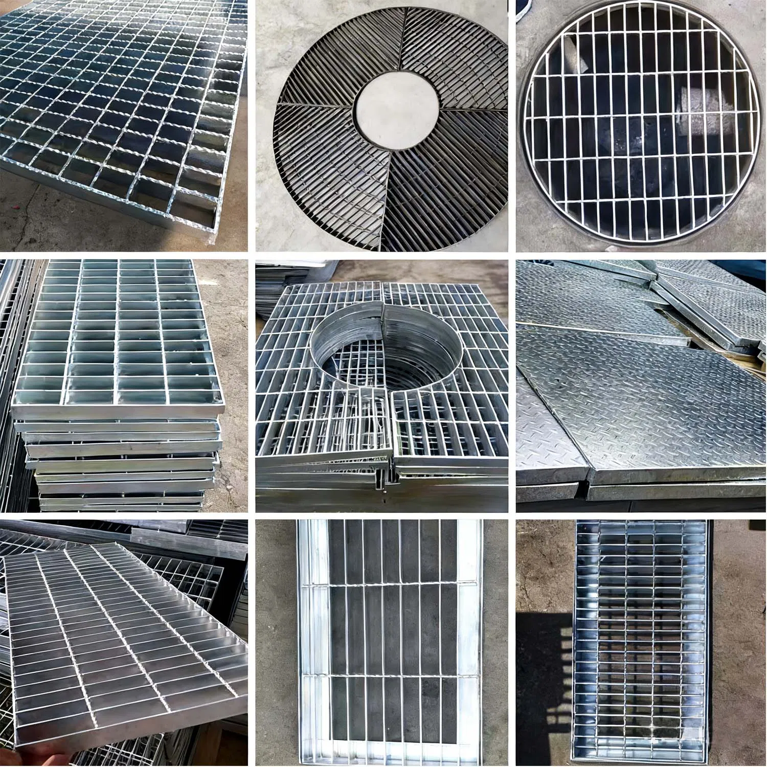 Industrial Walkway Roof Rust-Resistant Galvanized Steel Grating Grid Panels