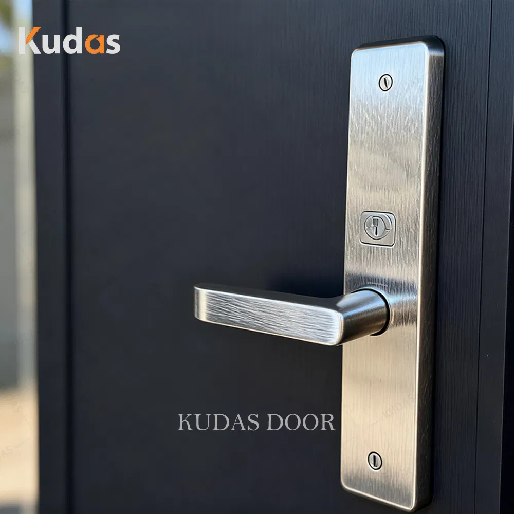 High Quality Steel Pivot External Security Door Metal Front Entry Exterior Aluminium Main Door for House Villa