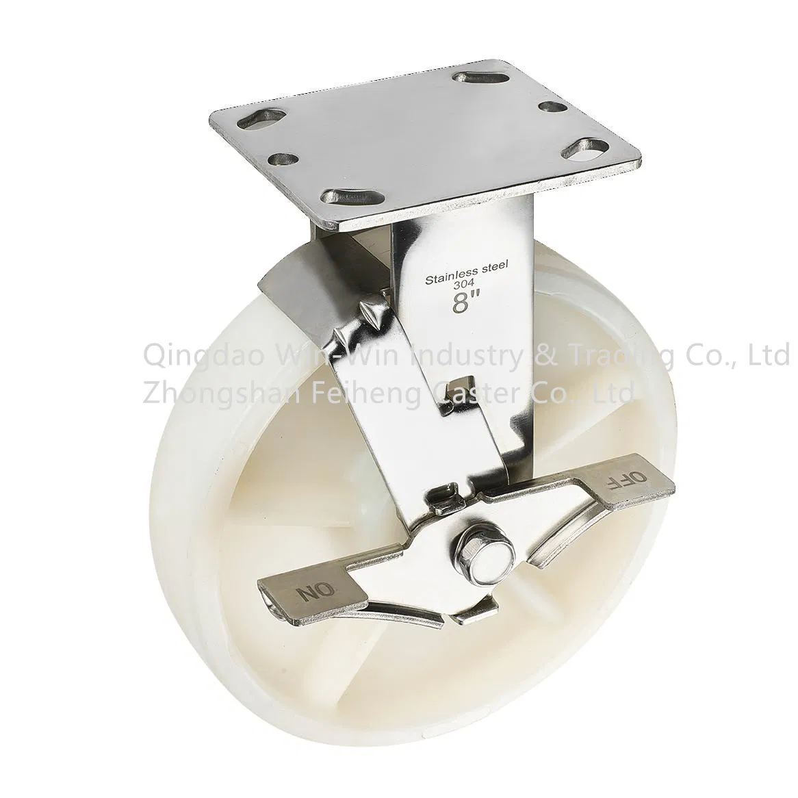 High Quality Heavy Duty Caster Stainless Steel Housing Nylon Wheel for Trolley Cart