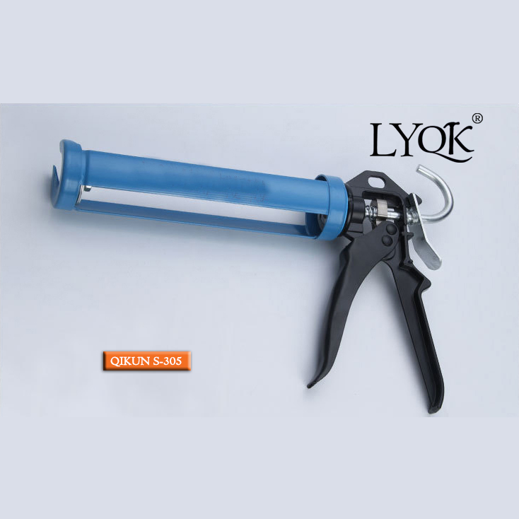 S-304 Opening Type Double Cartridges Skeleton Caulking Gun