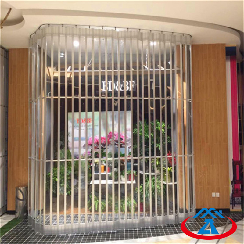 New Design Transparent Polycarbonate Crystal Folding Door