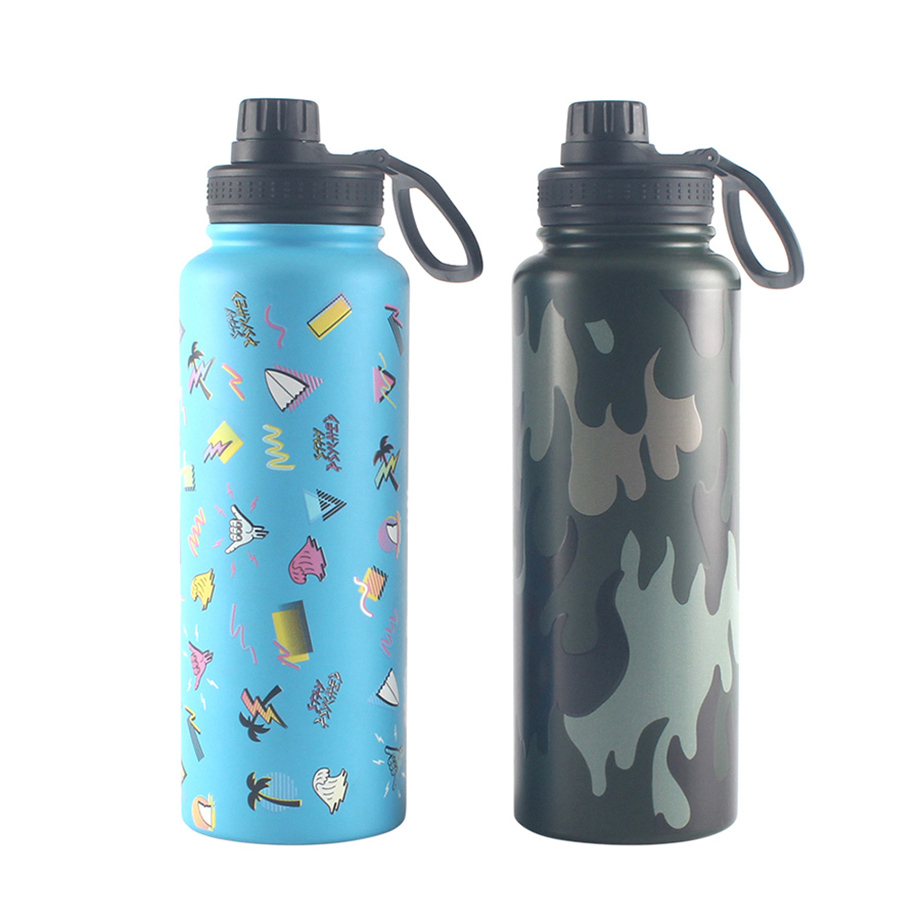 OEM 12/16/18/25/32/40/64oz Outer Door Sport Bottle Vacuum Flask Hydro Bottle with Rubber Base