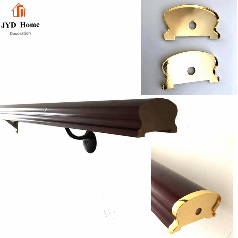 Zinc Alloy Indoor Staircase Wood Supporting Handrail