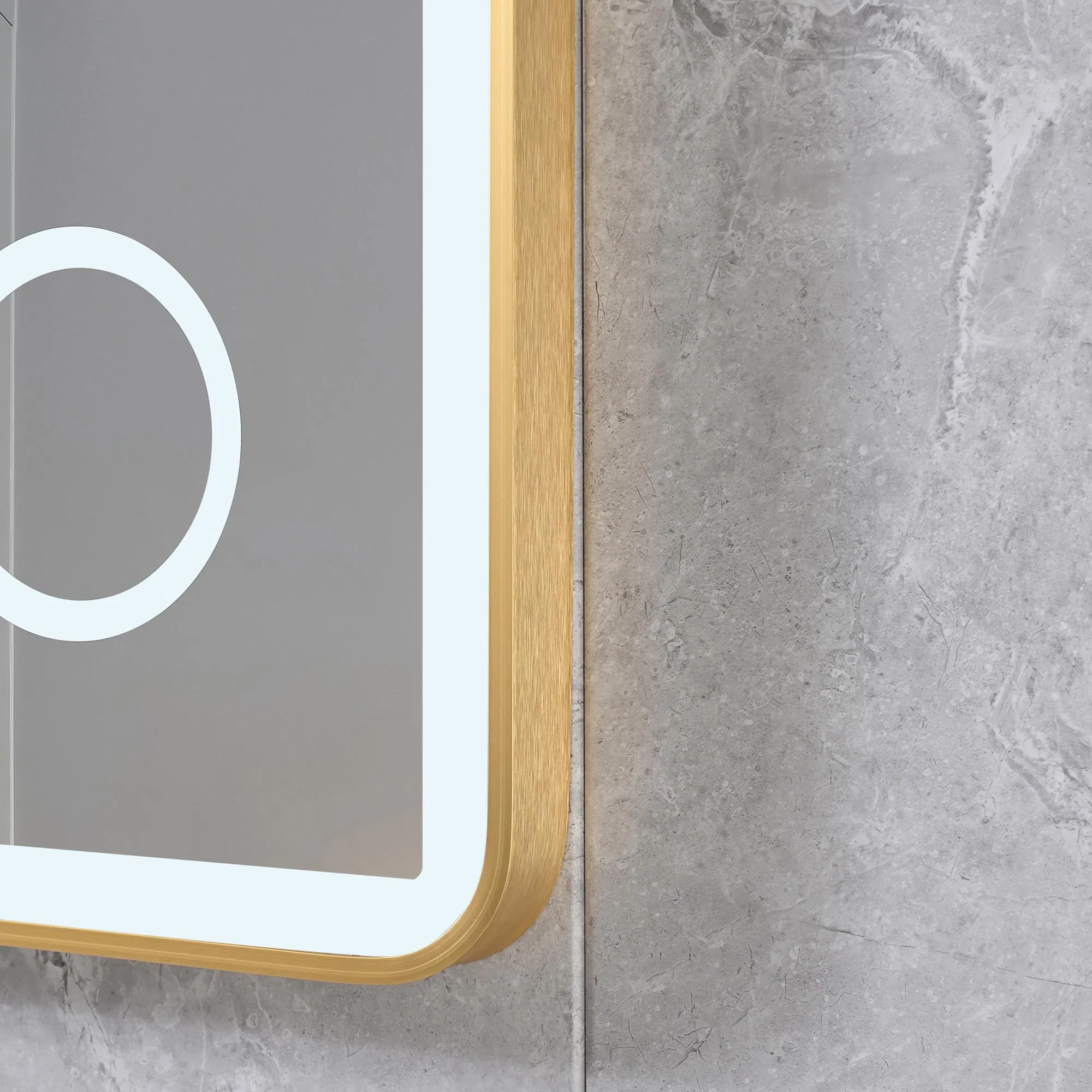 Space-Saving Sleek Design Square Hotel Bathroom Illuminated 120X60 Rectangular Mirror with CE