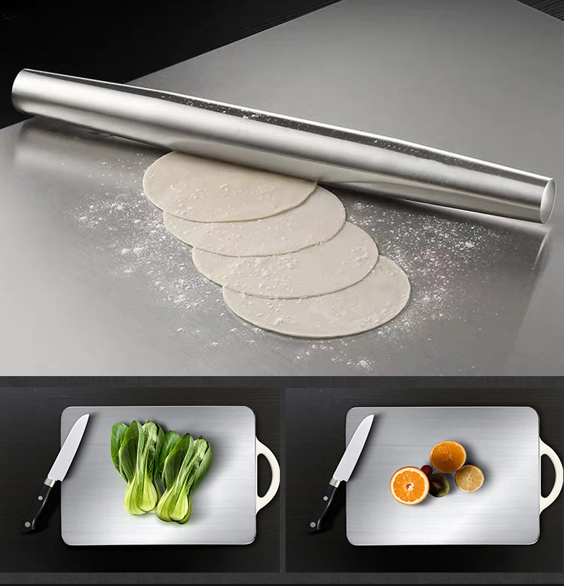 New Arrival Kitchen Home Restaurant PP Chopping Blocks Double Side Stainless Steel Cutting Board