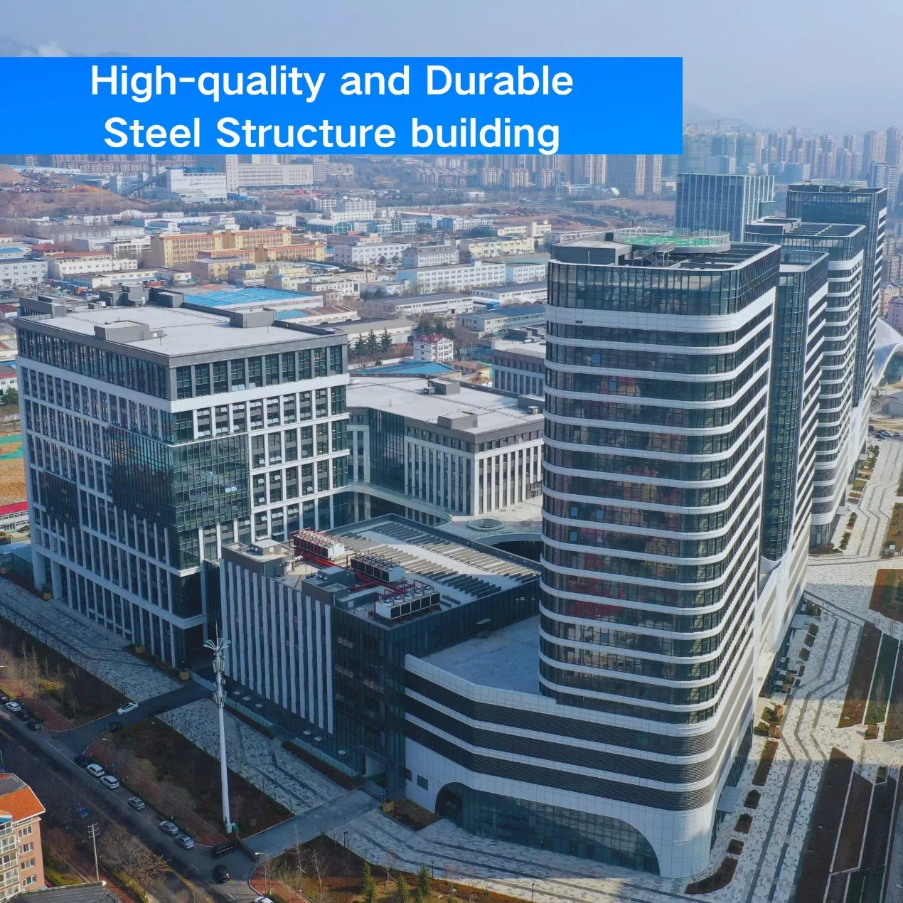 Modern Steel Structure Building with Comprehensive Design Services