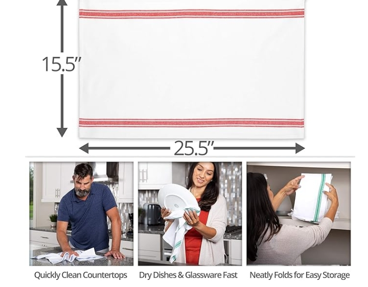 Ultra Soft Kitchen Dish Towels for Quick Drying and Absorption