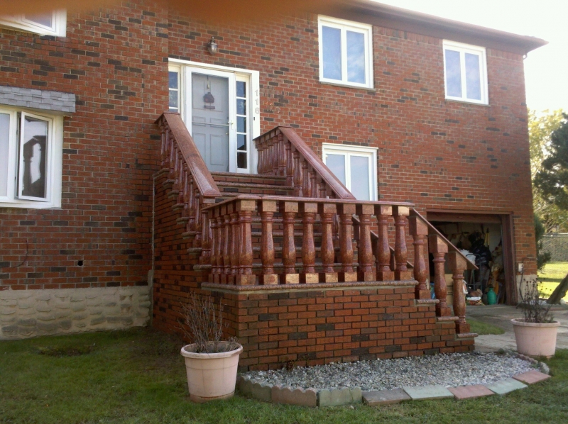Natural Stone Grey/White/Red/Dark Granite/Marble Baluster/Balustrade Price with Railing Handrail