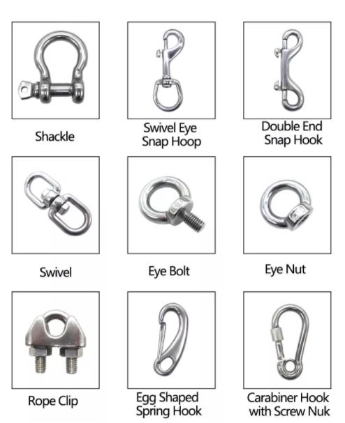 Made in China U-Shaped Wire Rope Clips Us Type Stainless Steel Rigging