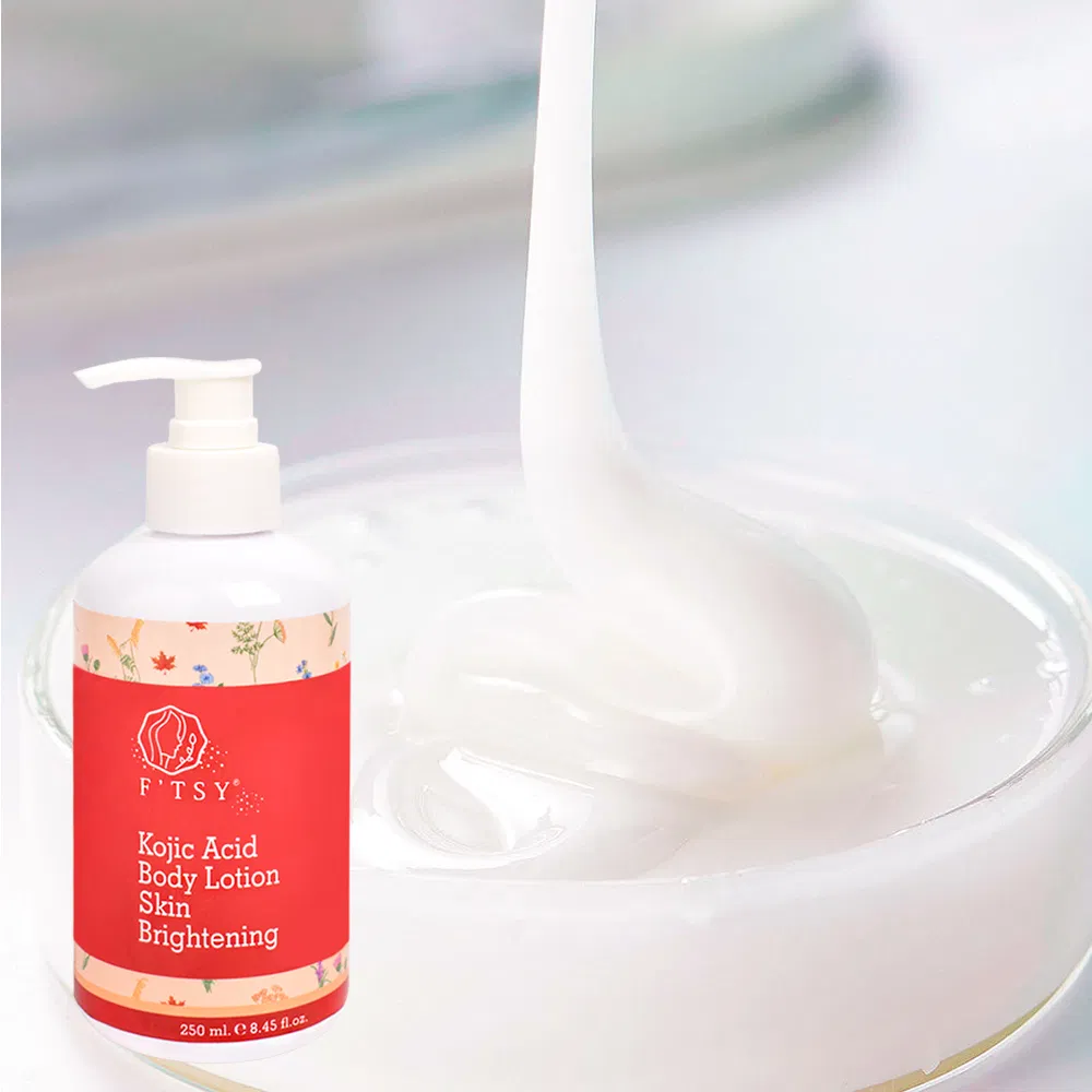 Private Label 250ml Natural Whitening Kojic Acid Brightening Body Skin Care Body Lotion
