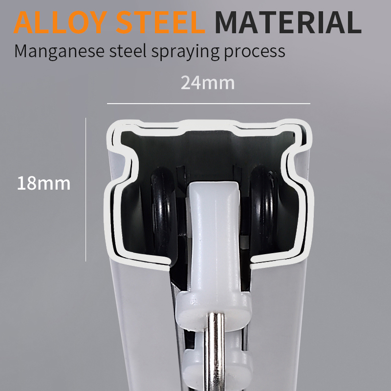 Durable Modern Style Home Window with Top/Side Mounted Retractable Curtain Tracks