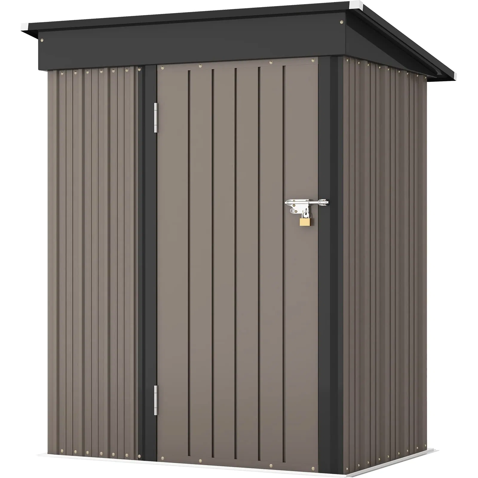 5X3 FT Outdoor Storage Garden Shed with Sloping Roof and Lockable Door