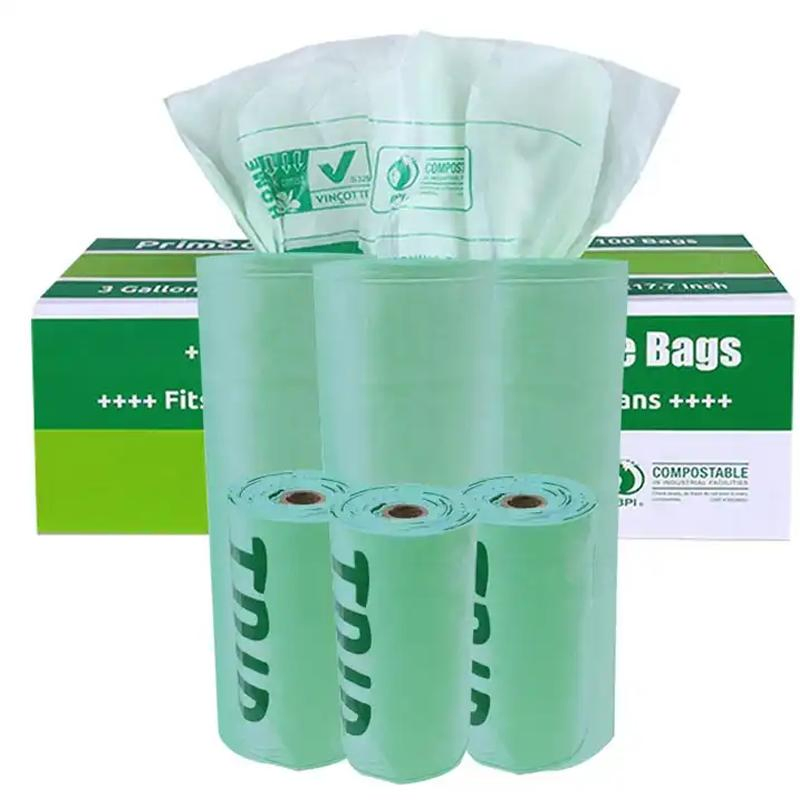 Drawstring Degradable Garbage Bag Compostable Living Room Garbage Bag