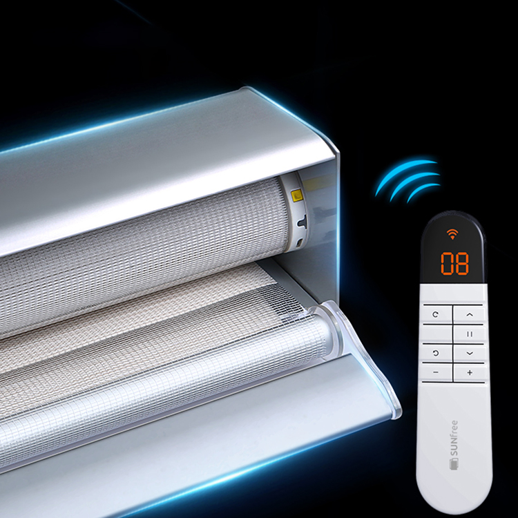 Electric Smart Best Windshield Roller Shade Motorized Bracket Zebra Blinds