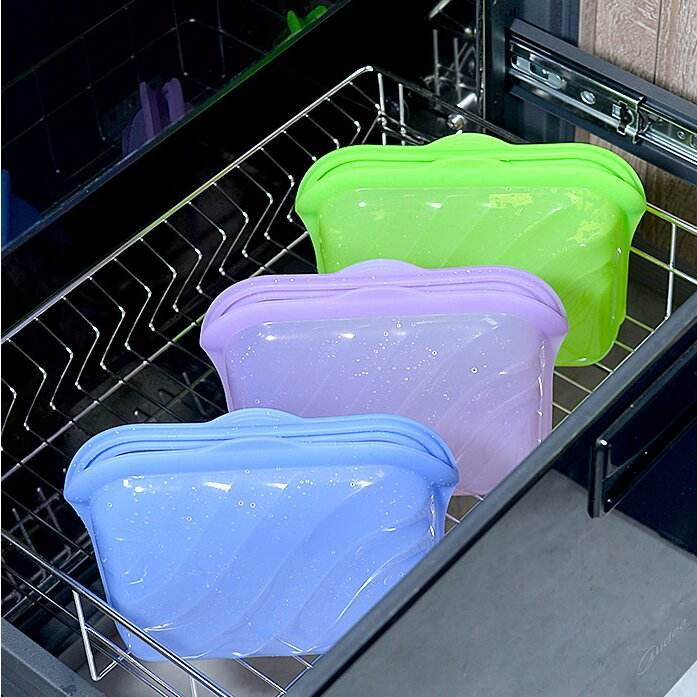 Customizable Microwave Safe Zip Lock Reusable Silicone Food Storage Bag