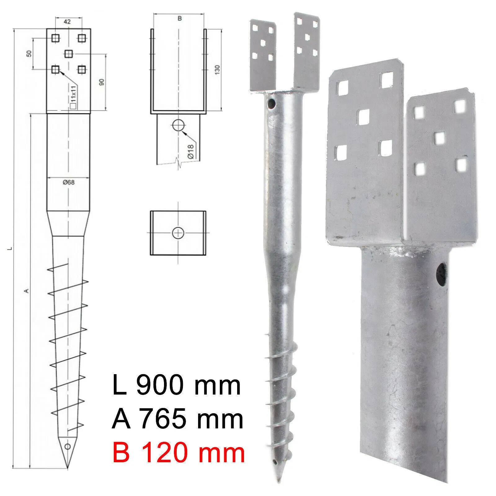 Винтовая свая для столбов без бетонирования