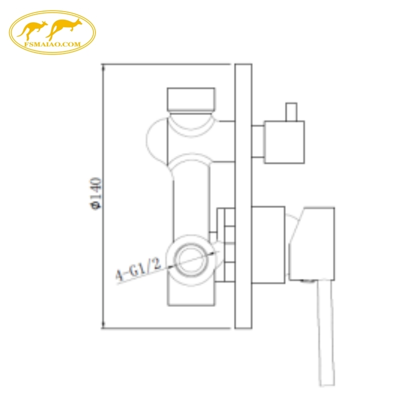 High Quality After-Sales Support Brass Body Two Function Shower Mixer with Diverter