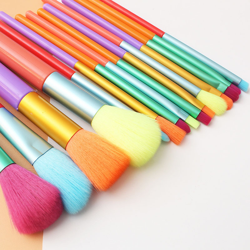Factory Price 15 Rainbow Makeup Brushes