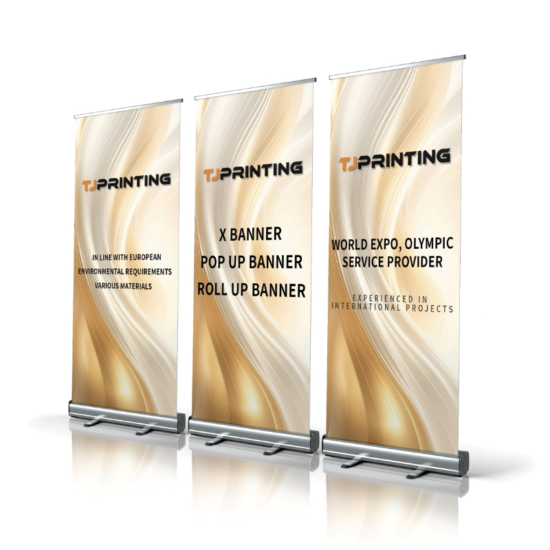 Portable Aluminum Roll up Banner Display Retractable Banner Stand Roll up Banner Stand