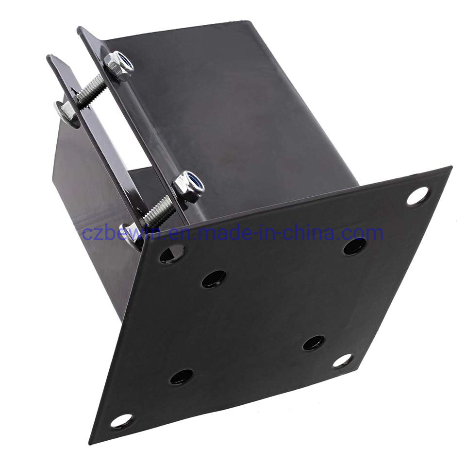 High Quality Durable 4X4 Concrete Bolt Down Pergola Pole Galvanised Powder Coated Black Anchor Metal Wooden Fence Post Base
