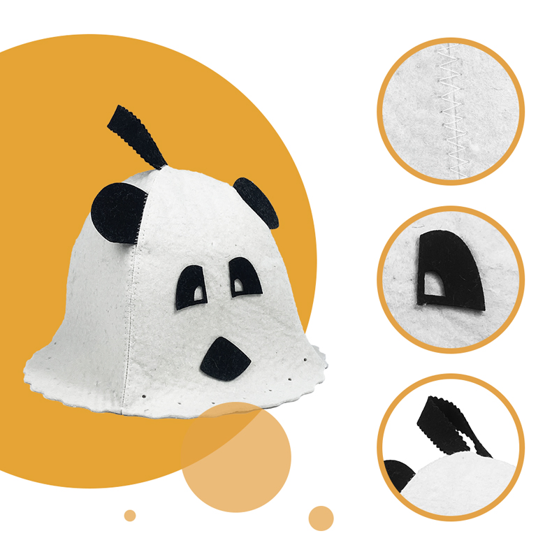 Unisex Wool Felt Smooth Thick Wool Fabric Sauna Hat in Bathing/Steaming.