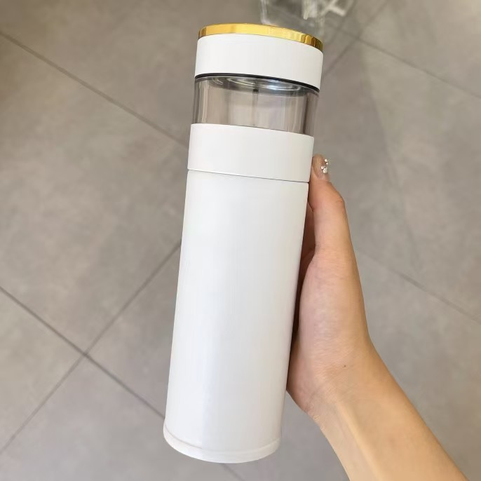 2025 Business Gift Tea Set Smart Temperature Tritan Infuser Thermal Water Bottle