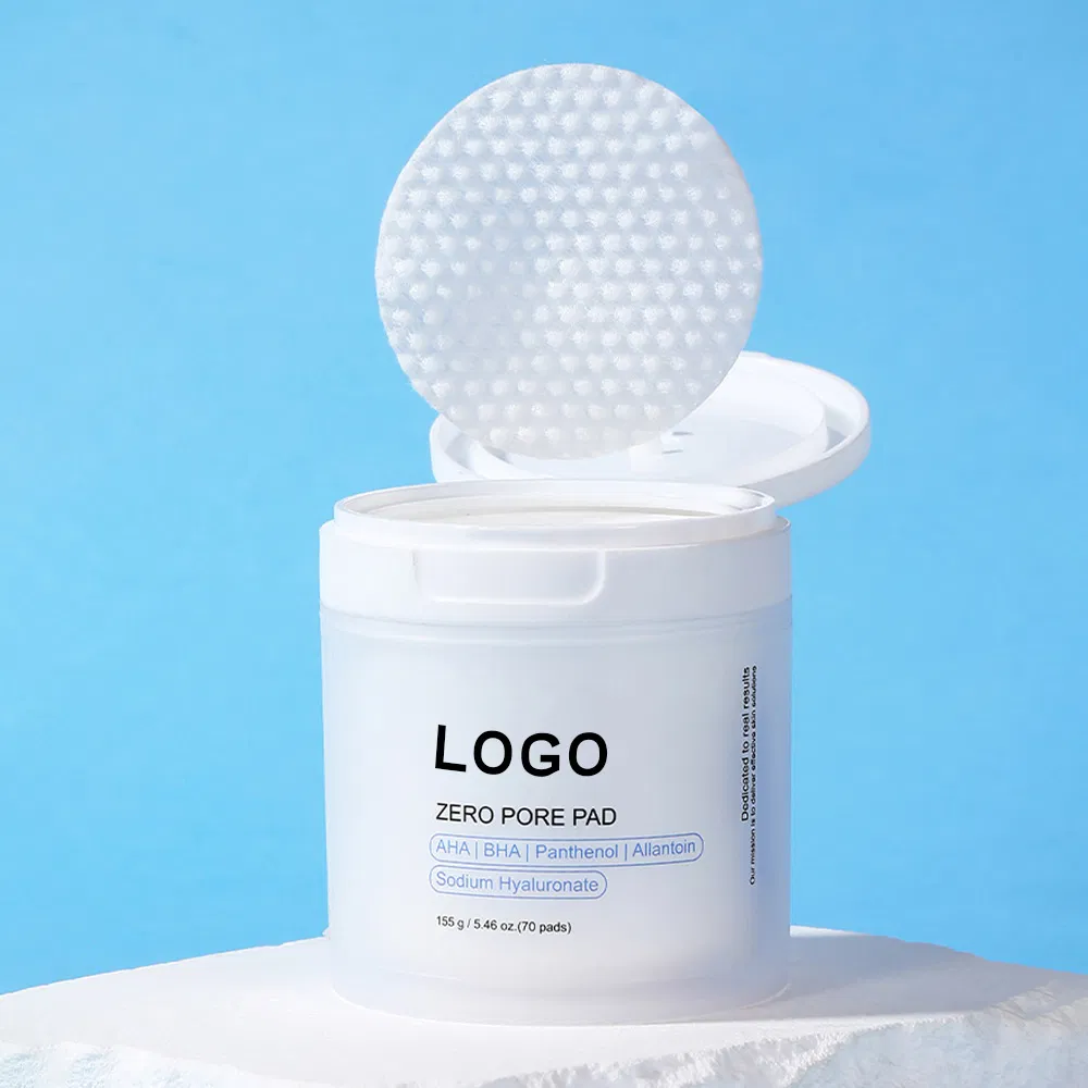 Aha BHA Lactic Acid Face Pore Beauty Makeup Toner Pads Wholesale Private Label Facial Cosmetics Skin Care