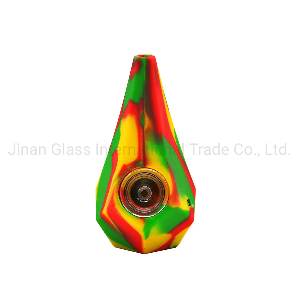 Hot Sale Diamonds Shaped Silicone Smoking Pipe Glass Pipe