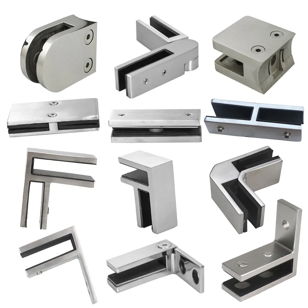 Modern Design Balustrades Handrails Stainless Steel Railing Glass Clamp