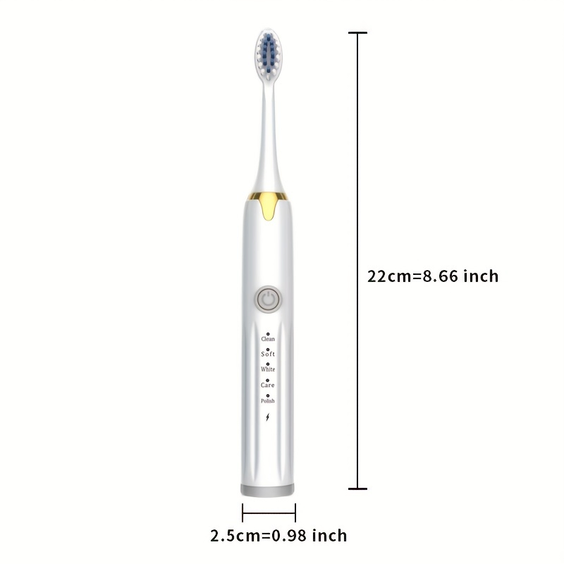 Upgrade to a 5-Speed Rechargeable Electric Toothbrush with 7 Brush Heads